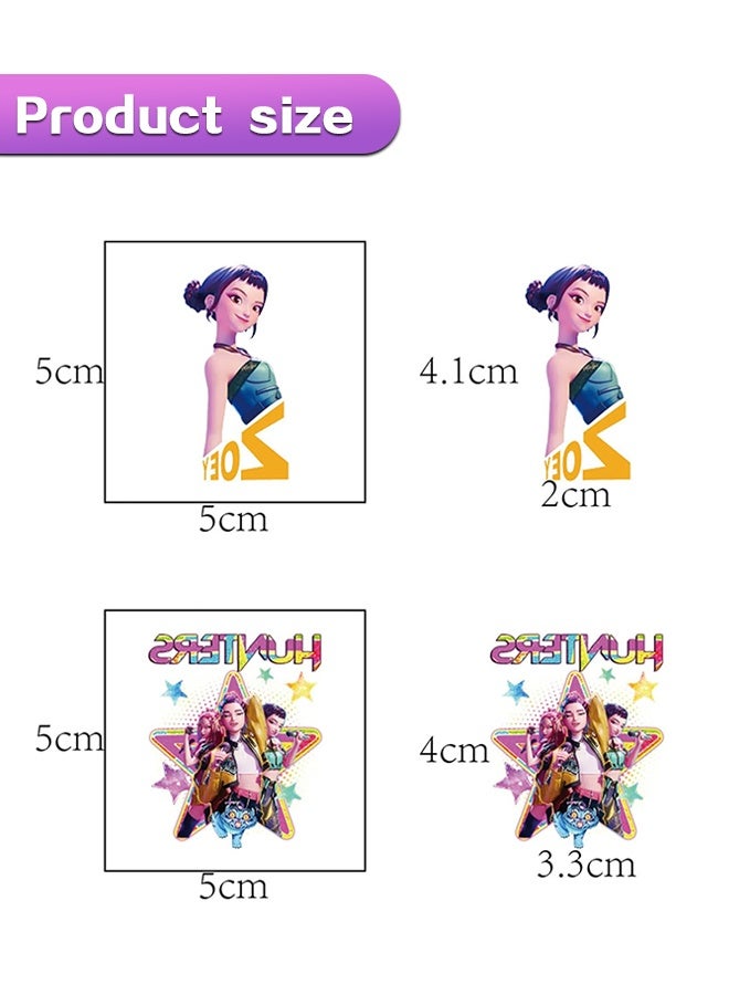 Organizer Sheets Kpop Demon Temporary Tattoos for Kids. Cartoon K.p.o.p H.u.n.te.rs Birthday Party Favors Gifts for Girl Boys Home Activity Class Prizes Carnival Christmas Rewards - Image 4